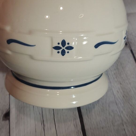 Longaberger woven traditions classic blue pottery pitcher - Picture 4 of 4